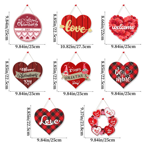 Cross-border Valentine's Day Party Decoration Love Sign Happy Valentine's Day Door Sign Wholesale Customization