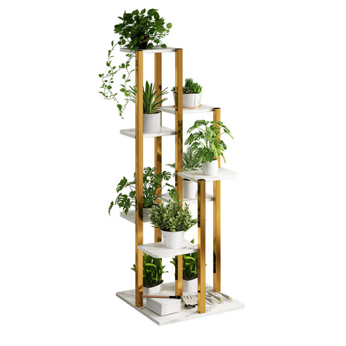 Light luxury flower rack, living room interior decoration rack, balcony simple storage rack, green radish rack, floor-standing multi-layer flower pot rack