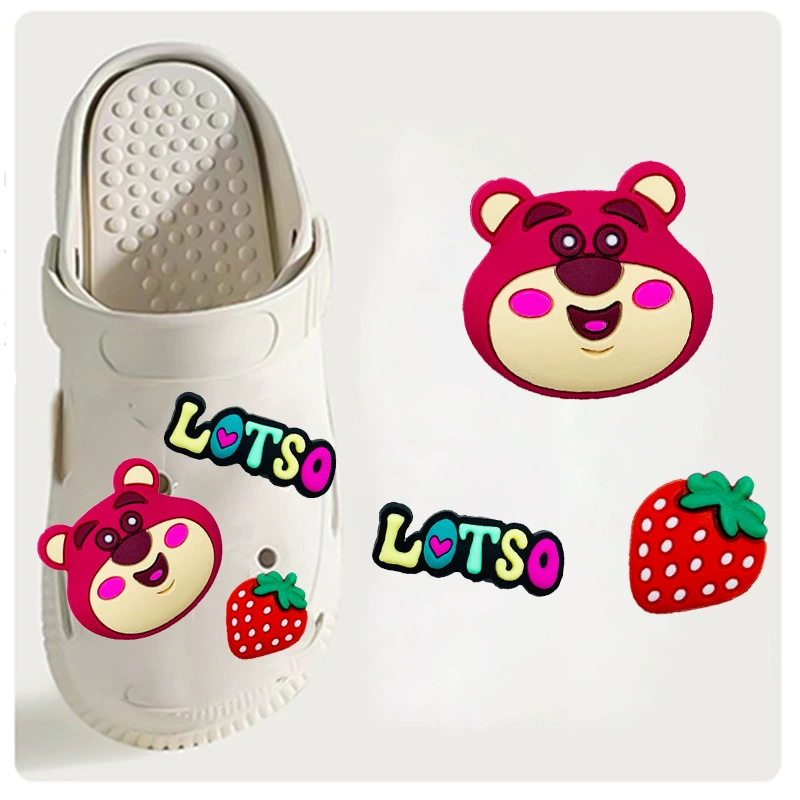 Новая модель милая клубничная медвежья пещера обувь аксессуары обувь аксессуары обувь пещера обувь обувь обувь декоративная застежка обувь аксессуары