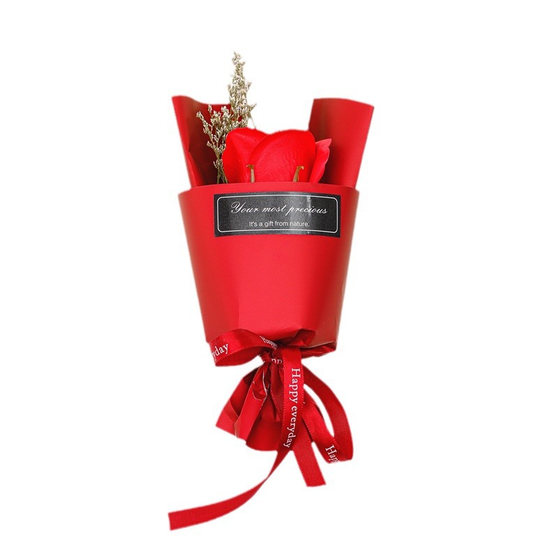 Mini ramo chino de San Valentín, caja de regalo de rosas y jabón con recuerdos de boda, regalos navideños al por mayor