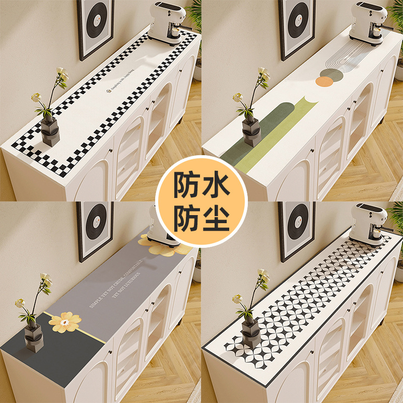 Zapatero gabinete estera de mesa pasillo aparador estera del Gabinete mantel desechable a prueba de aceite impermeable estera de mesa de té TV gabinete estera protectora