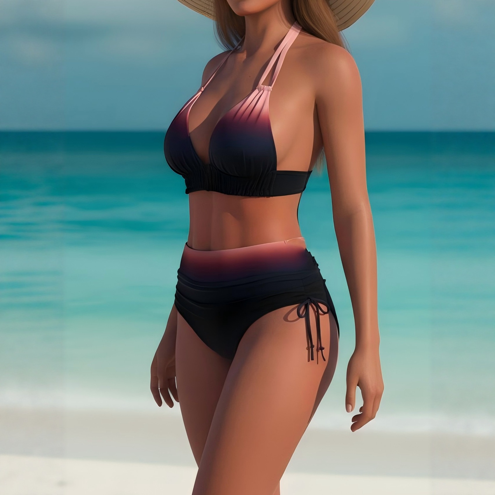Women's Sexy Gradient Swimwear 2026 New Export European American Fashion Bikini Set Two Piece Swimsuit for Wholesale_voghion.com