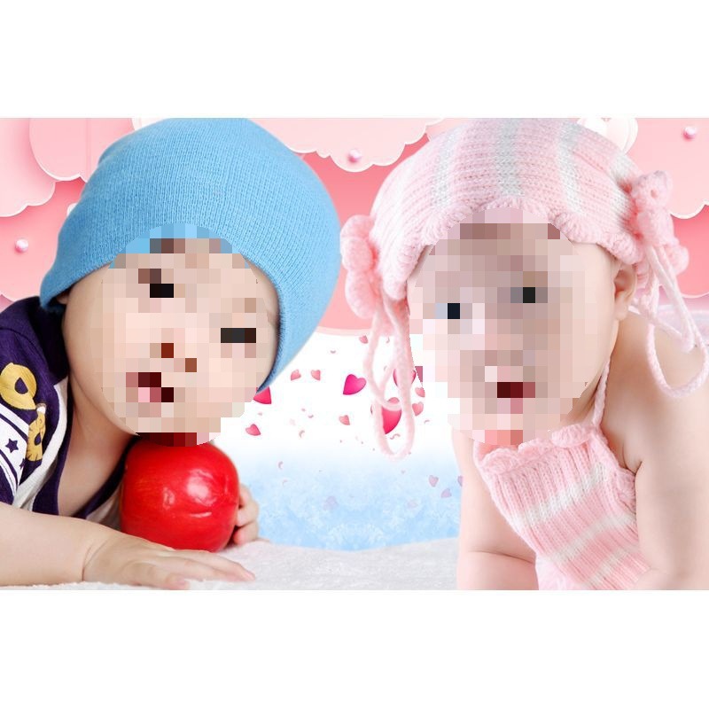 宝宝贴纸结婚备孕墙画龙凤胎贴画胖娃娃贴画床头墙婴儿照片大批发