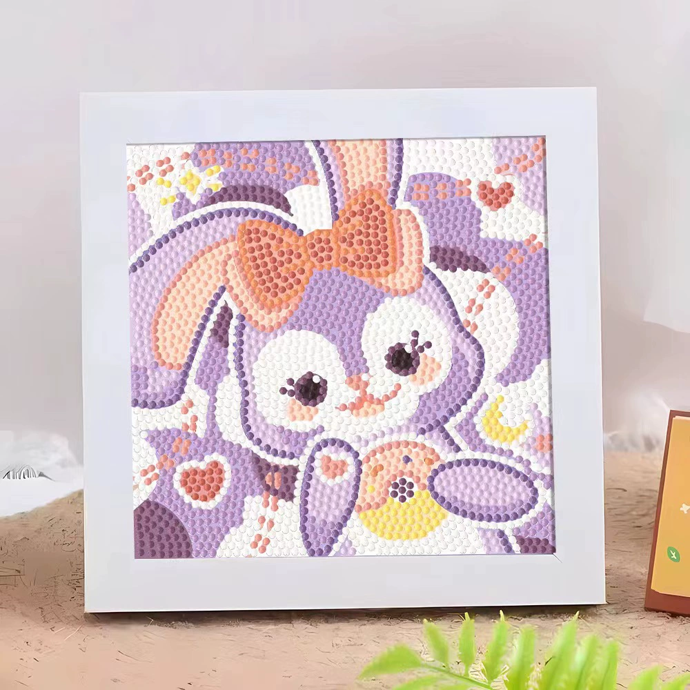 Кристальная вышивка DIY (Kuromi & KT Cat) 17×17 см фоторамка, набор наклеек в стиле мультфильма с полным заполнением