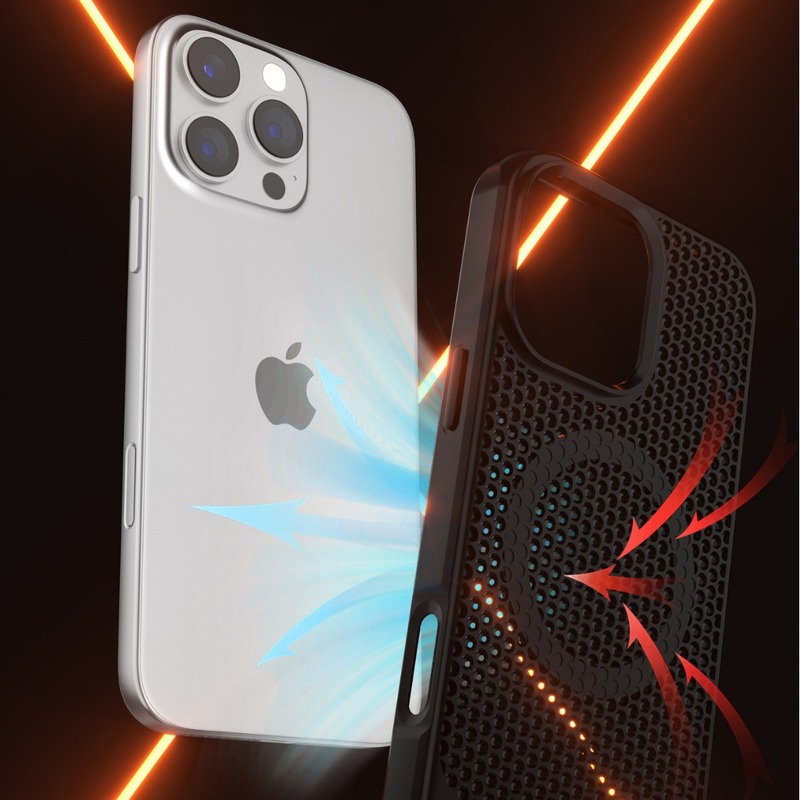 Apple 17 携帯電話ケース、携帯電話冷却グリッド、磁気吸引ケース、iphone16pm 目に見えないブラケット 15 保護カバーに適しています。|undefined