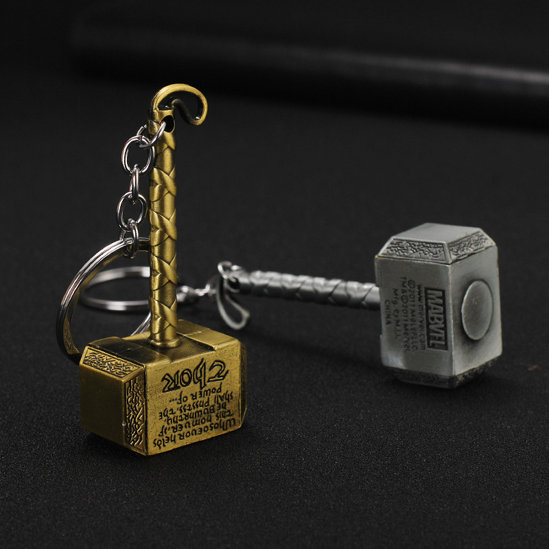 European and American Jewelry Movie Avengers Thor's Hammer Keychain Hammer Thor THOR Hammer Keychain