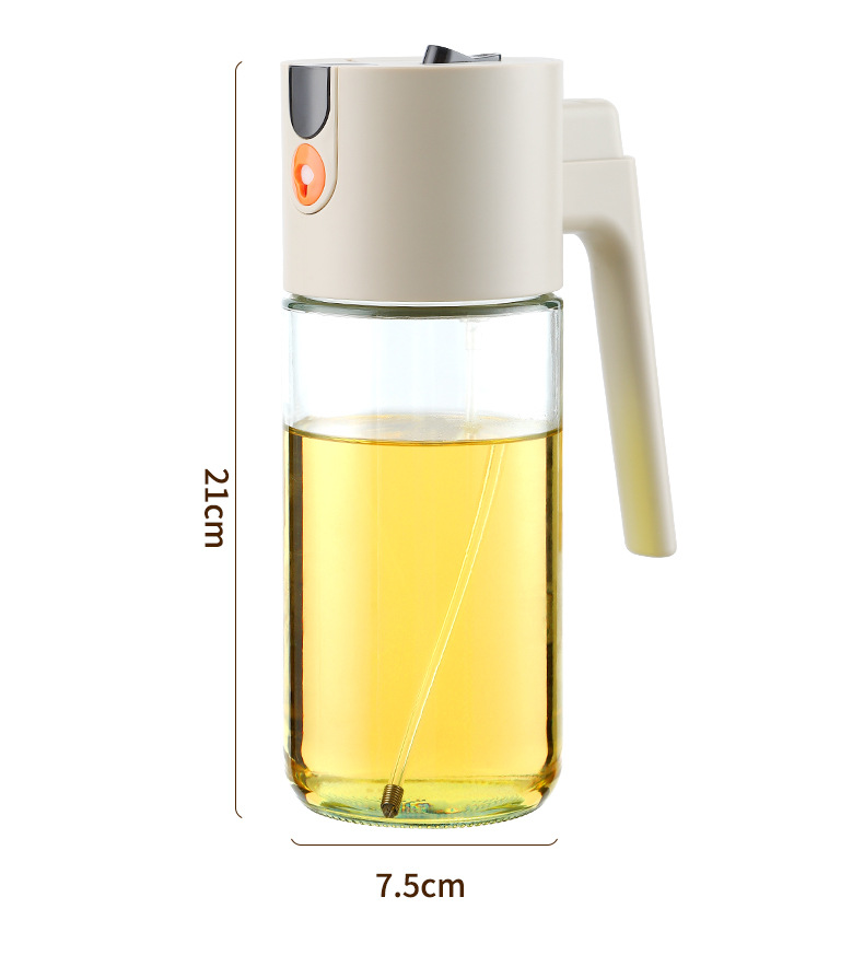 Ölkanne Sprühflasche 2-in-1 Küchenöl-Sprüher Sojasauce Essig Sprühflasche auslaufsicherer Glasöltank Zerstäubungs-Sprühflasche