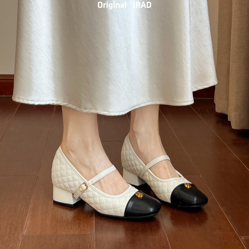 Cowhide Leather~7Cm Internal Height Increase French Plaid Mary Jane Shoes for Women 2026 New Style High Heels to Match Skirts Evening Shoes Cowhide Leather~7Cm Internal Height Increase French Plaid Mary Jane Shoes for Women 2026 New Style High Heels to Match Skirts Evening Shoes
