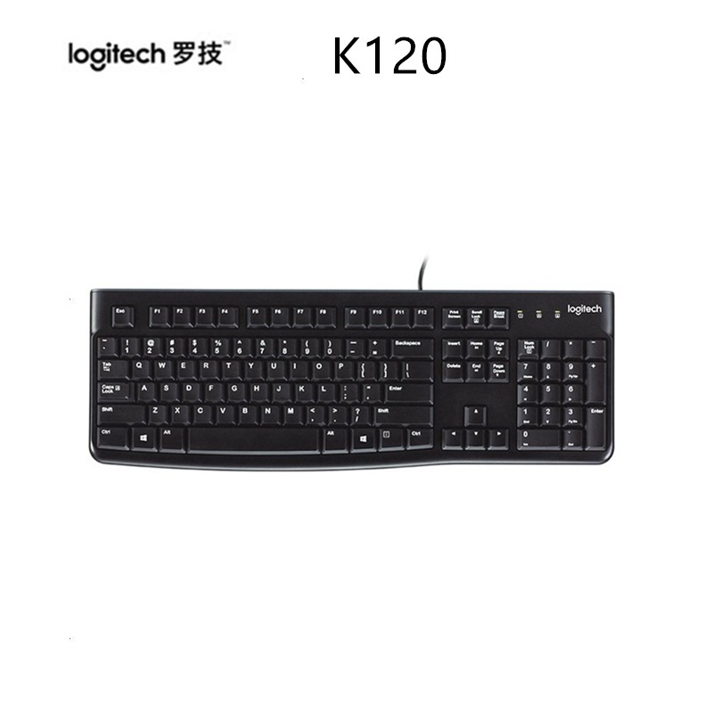 開封済みロジクール K120 有線キーボード外部 USB ラップトップ デスクトップ ホーム 104 キー頑丈で快適|undefined