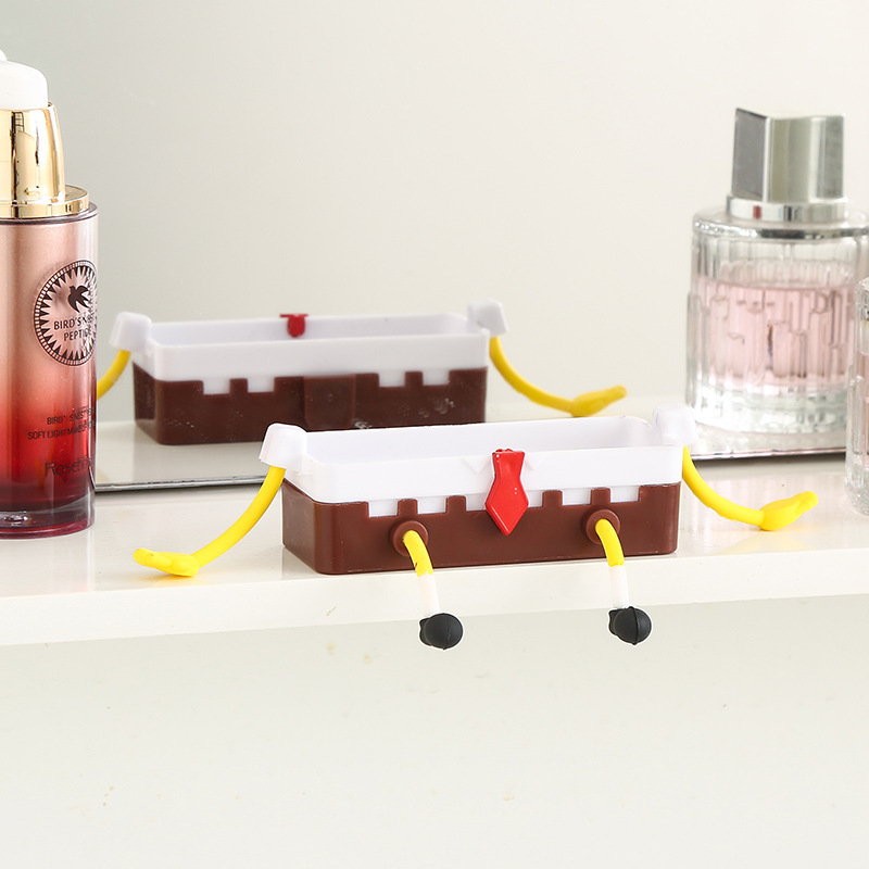 Lindo bebé esponja estante de drenaje al por mayor fregadero de la cocina del hogar estante de almacenamiento fregadero de la cocina de drenaje montado en la pared