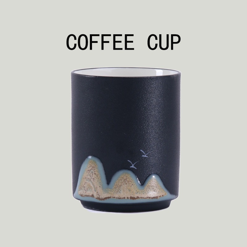 창조적 인 Yuanshan 마스터 컵 단일 거친 도자기 쿵푸 차 세트 세라믹 티 컵 대형 차 시음 컵 요리 차 그릇