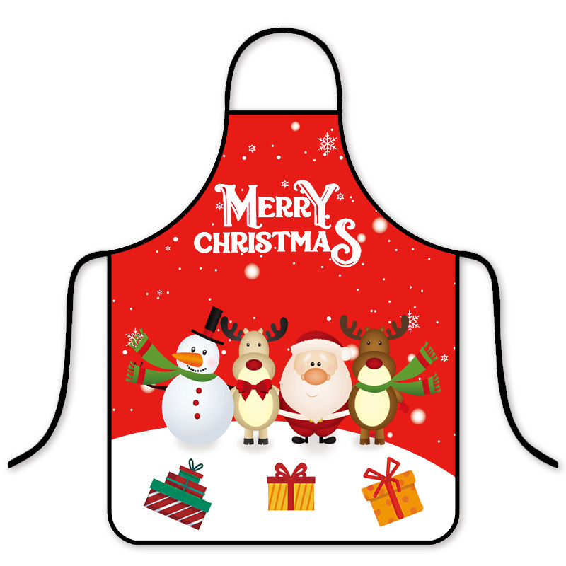 クロスボーダークリスマス新しいクリエイティブ面白いエプロン防水耐油クリスマスギフト装飾エプロンスモックエプロン|undefined