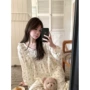 春款新款v领宽松家居服
