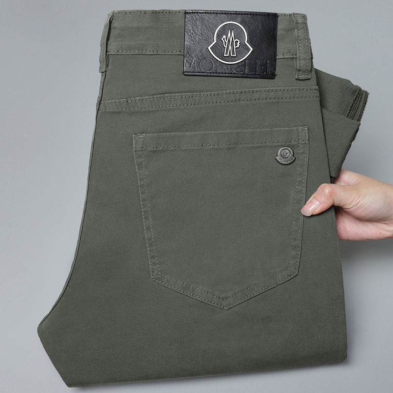 Guangzhou Xintang Men's Jeans High-End European Style Slim Fit Tapered Cross-Border Foreign Trade New Spring Military Green Pants Guangzhou Xintang Men's Jeans High-End European Style Slim Fit Tapered Cross-Border Foreign Trade New Spring Military Green Pants