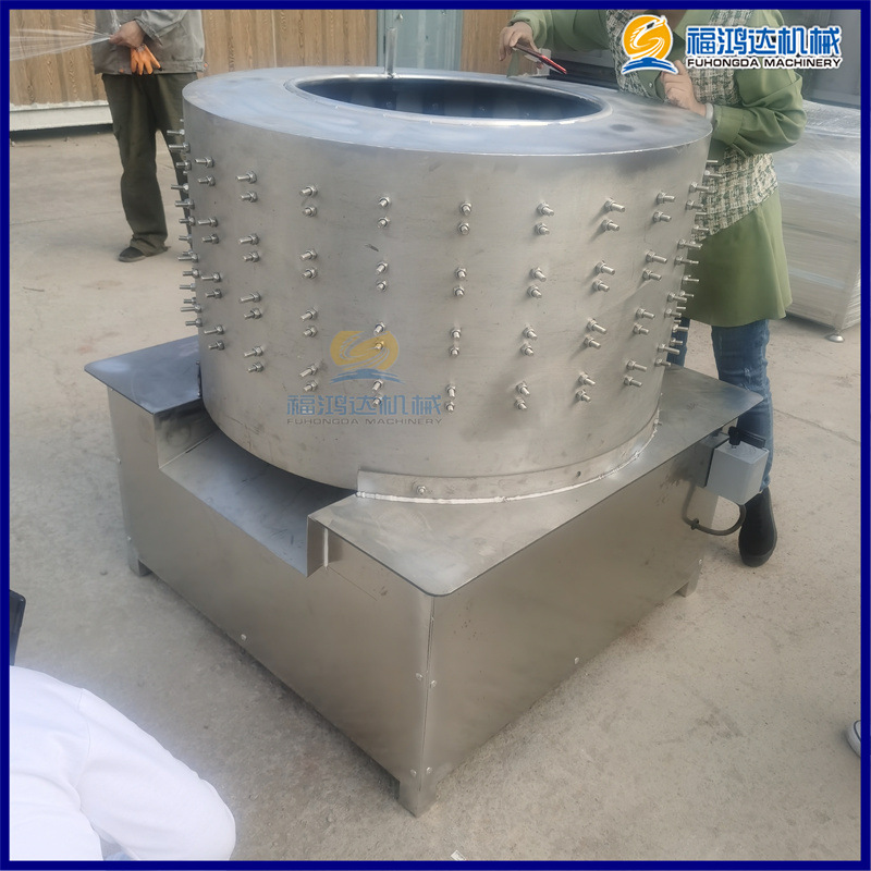 纯水褪牛头牛蹄毛设备 圆筒镀锌款羊头蹄脱毛机 打牛头毛机器