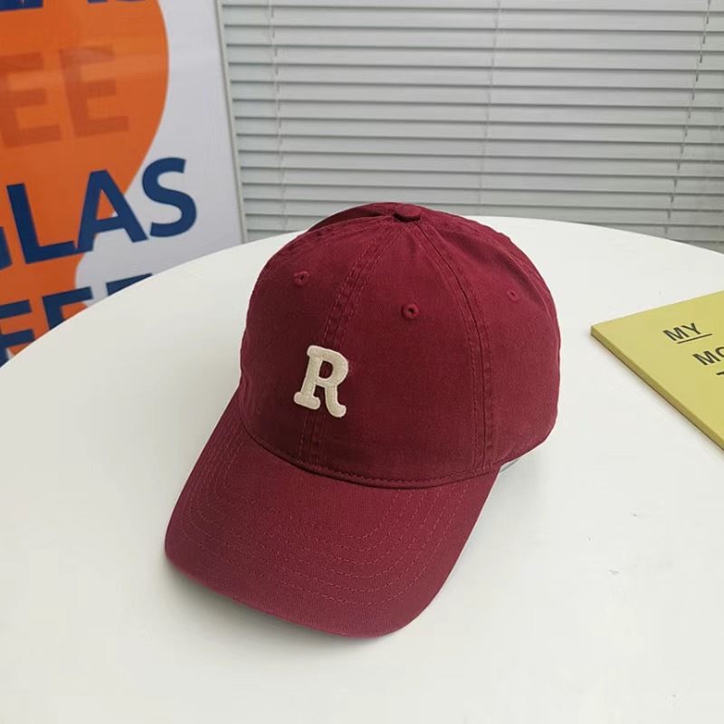 R로고 야구모자[버건디]