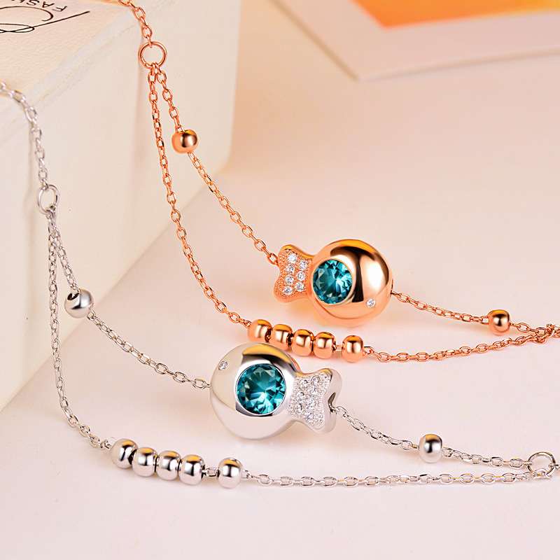 Clownfish 925 tobillera de plata esterlina para las mujeres ins nicho diseño cadena de pie de alto grado 2023 nueva tobillera cadena desnuda