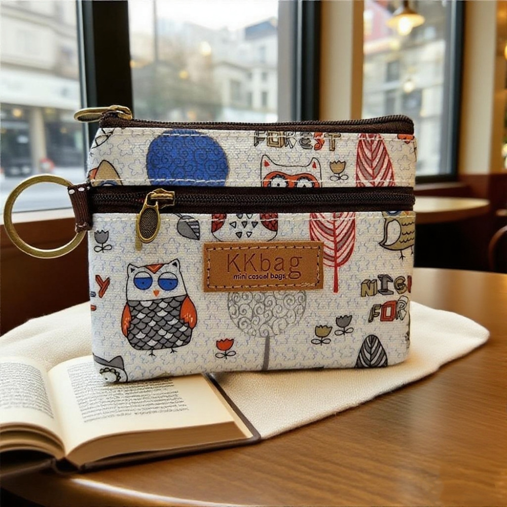 Coin purse owl-white