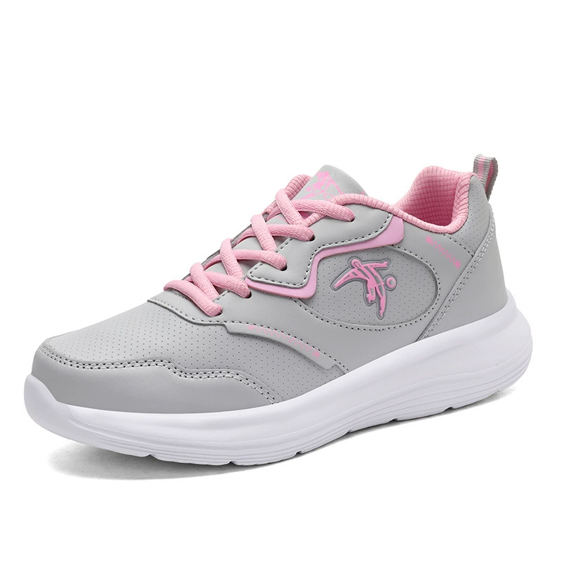 Sports shoes, breathable shock-absorbing white footwear for leisure, soft sole