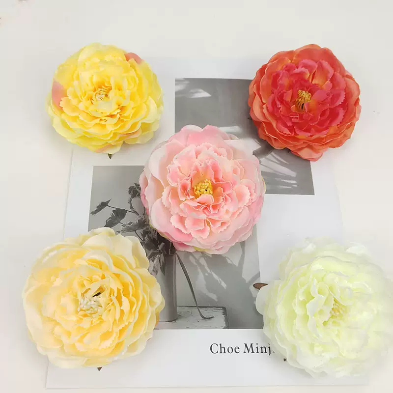 仿真锦鲤花露莲花头婚庆装饰假花发饰diy手工材料盒花装饰摄影道