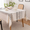 Bohemia -free cotton -free hemp table cloth naval waterproof waterproof cross -border coffee table fabrics and home furnace table cloth