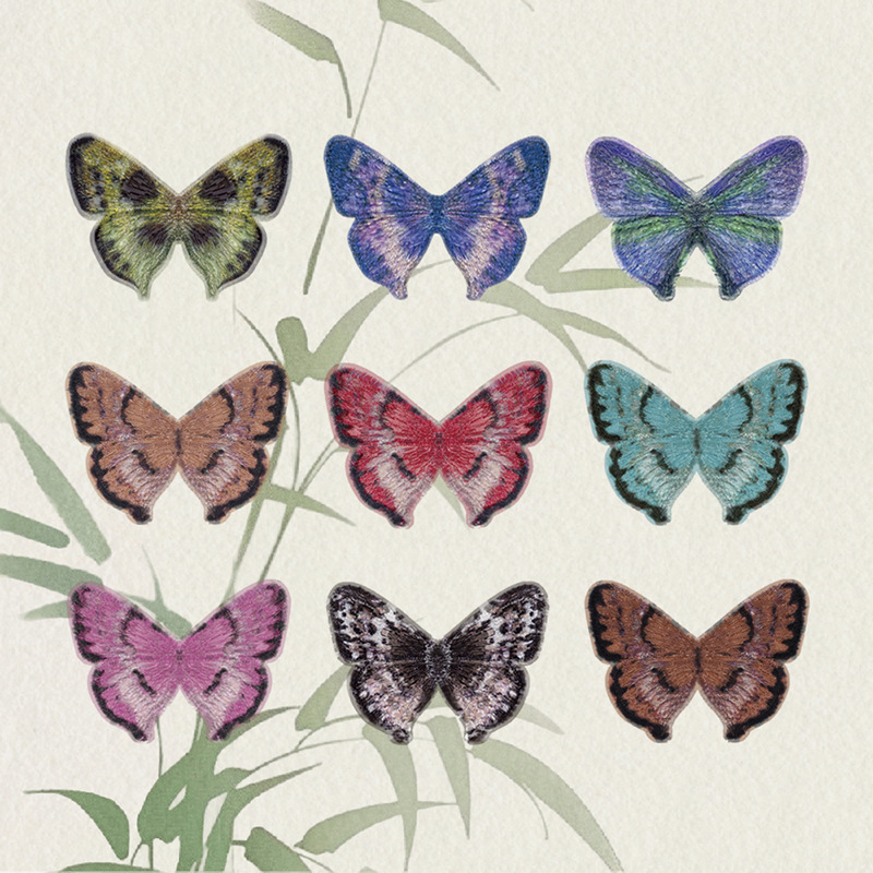 Embroidered Butterfly Mesh Fabric Decoration Butterfly Single Layer Photo Face Nail Art Material Bridal Makeup DIY