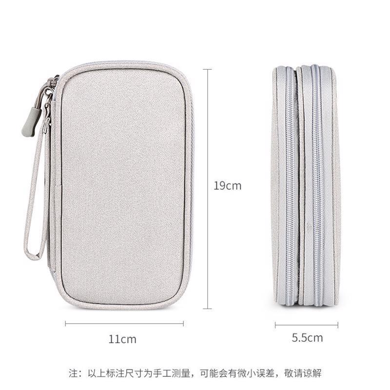 Bolsa de almacenamiento de accesorios de doble capa al por mayor de fábrica, bolsa de transporte con doble cremallera, bolsa de embalaje de acabado de varios niveles