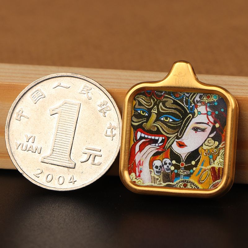 Kaifeng mini colgante Tangka Huang Zakilam tibetano joyería collar de marca budista ventas calientes
