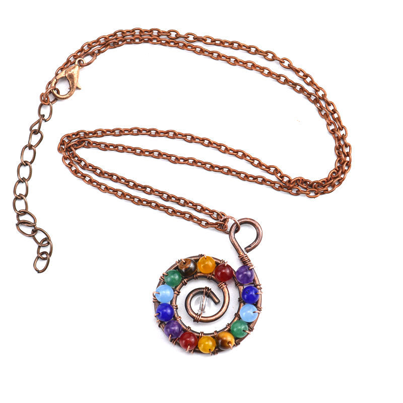 Retro Geometric Agate Plating Crystal Necklace 1 Piece