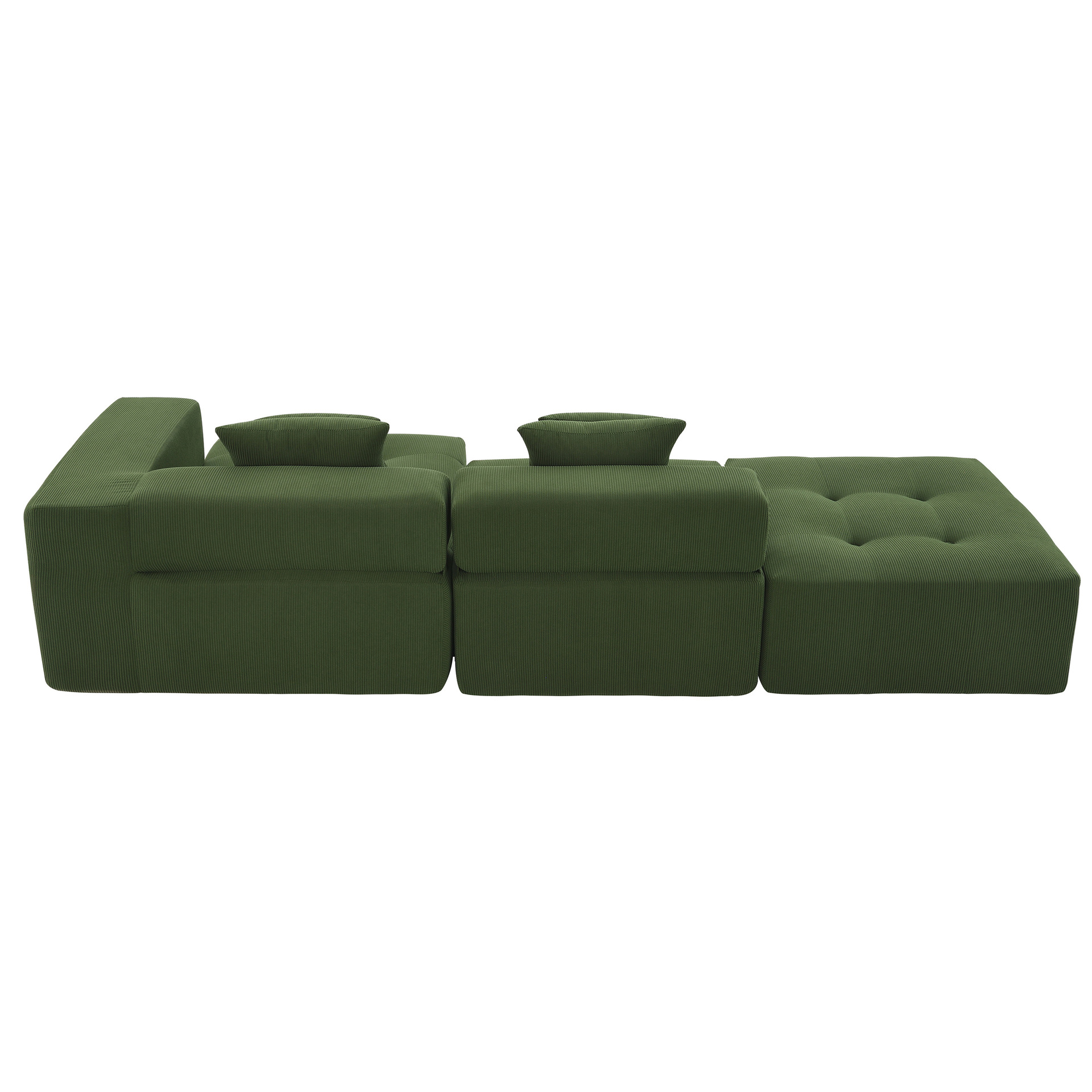 Mini sala de estar estilo italiano simple muebles combinados módulo cuadrado sofá de tela de ocio