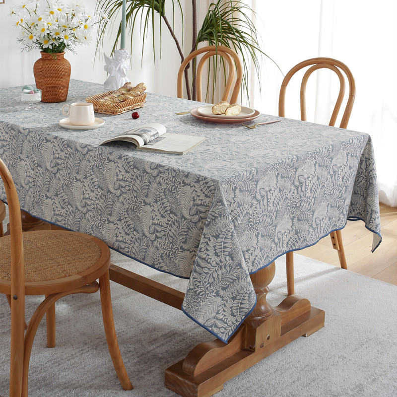 Tischdecke im amerikanischen Landhausstil mit Blumenmuster, 100 % Polyester, wasser- und ölabweisend, auch per Dropshipping erhältlich_voghion.com