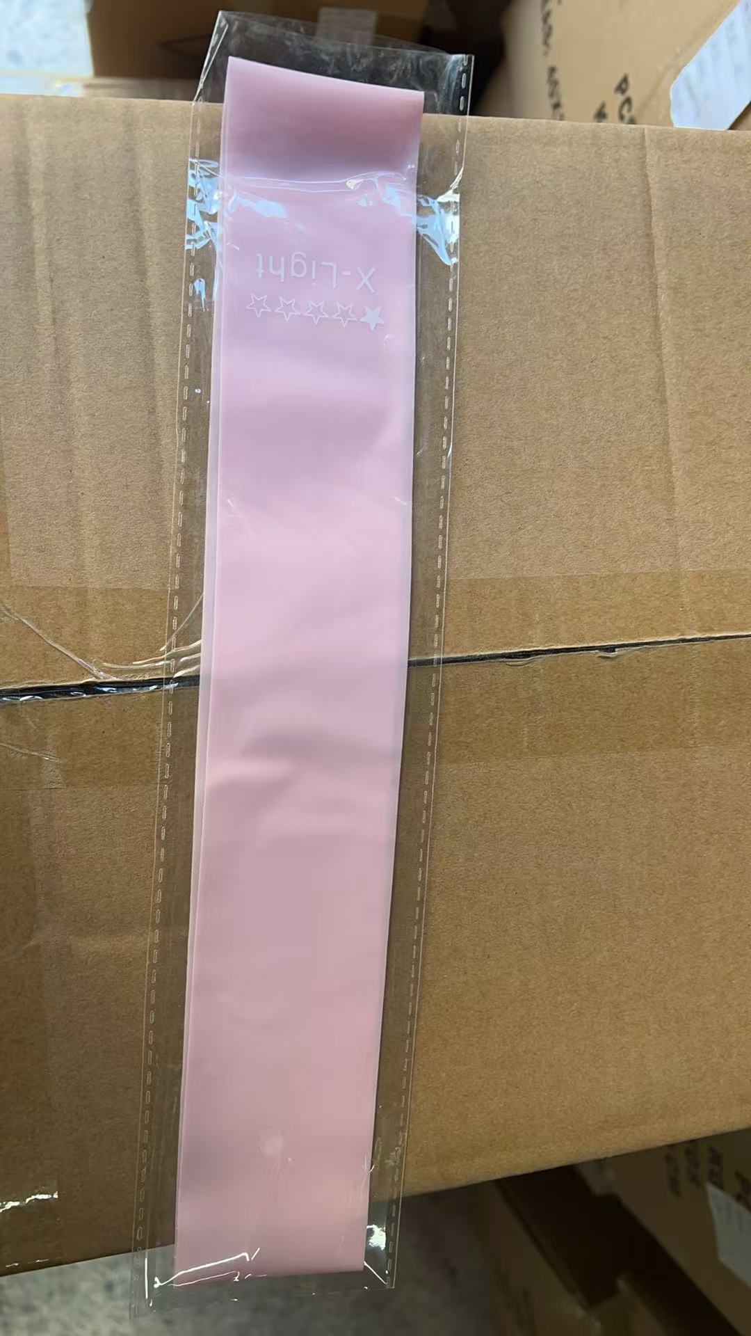 TPE-elastic ring light pink 600*0.5*0.35 -10 pounds with label