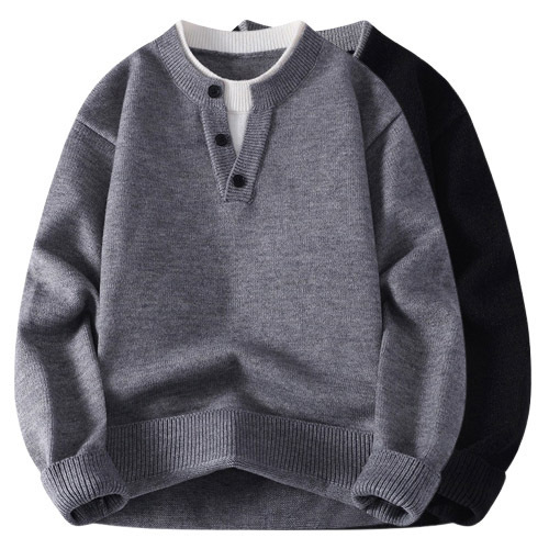 Cross-Border Popular European Size Large Size Half-Zip Twist Knitwear Sweater Men's Old Money Style Business Autumn and Winter Factory Wholesale