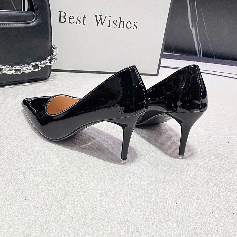 Zapatos de talón alto para mujeres 2024 primavera nuevos tacones afilados con un zapato de trabajo zapatos de mujer