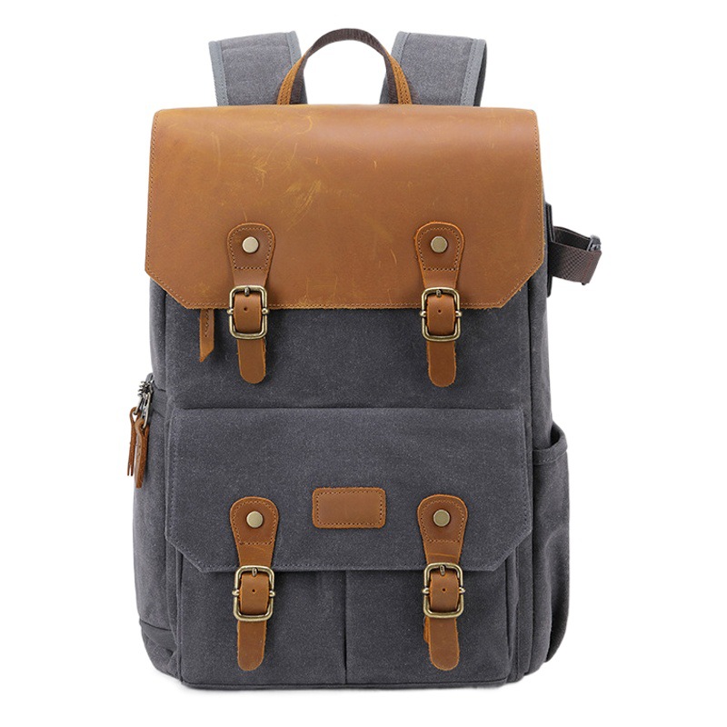 一眼レフショルダーカメラバッグ防水盗難防止大容量キャンバスドローンバッグアウトドアバッグショルダー写真バックパック