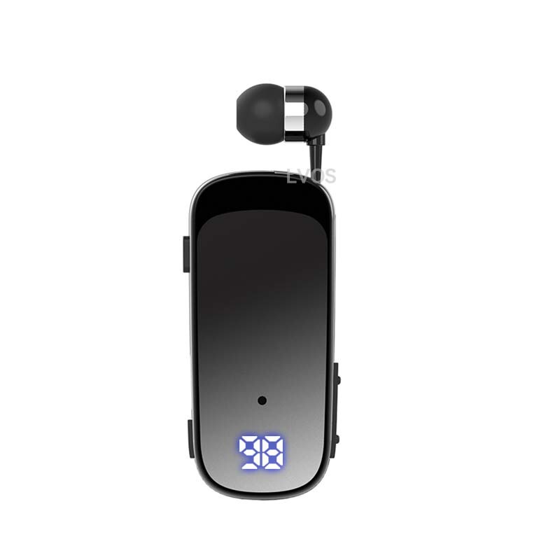 超長時間バッテリー搭載、伸縮式ケーブル付きBluetoothイヤホン、売れ筋片耳インイヤータイプ、着信時バイブレーション機能付きビジネスイヤホン|undefined