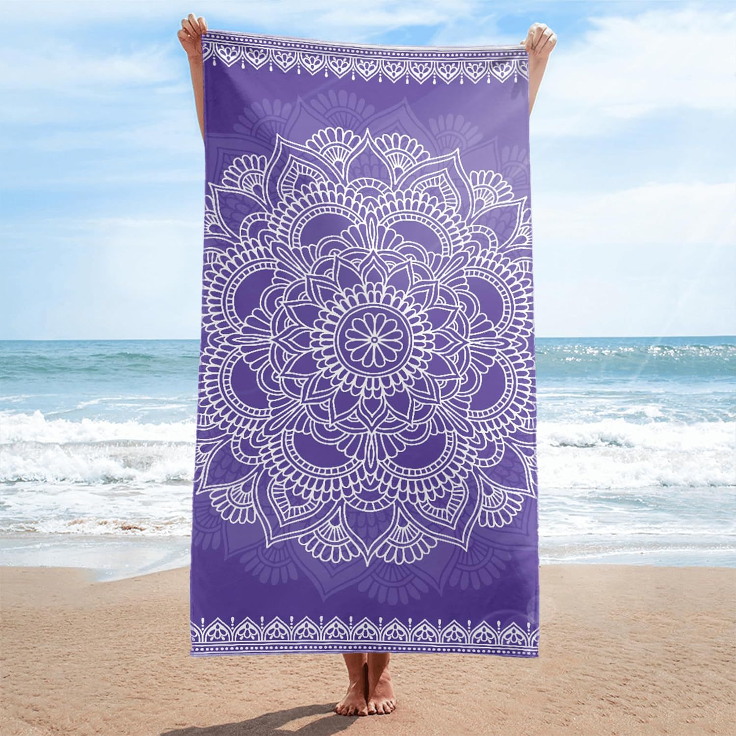 Transfronterizos toalla de playa JIT toalla impresa de microfibra rápida secado toalla deportiva TEMU envío a tiempo