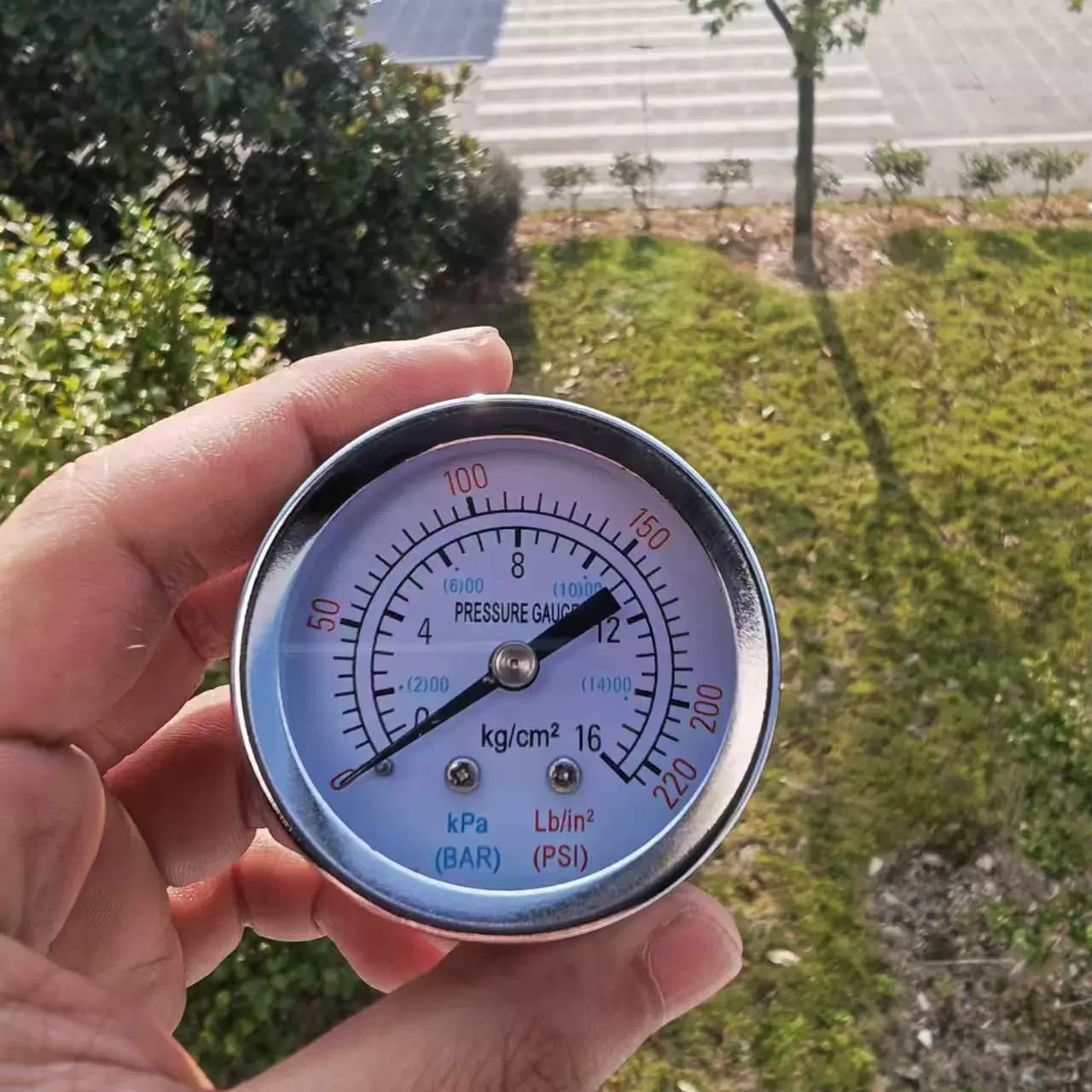 Продвижение 50 хромированный манометр Пневматометр Воздушный компрессорный компрессорный аксессуар водяной манометр Пневматический инструмент 16 кг