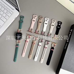 Suitable for iWatch Ultra2 Apple Watch Strap Watchs10/9/8/7/Se Hello Kitty Silicone Strap
