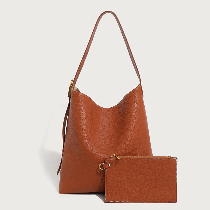 Guangzhou Women's 2024 Hobo Large Capacity Tote Bag Soft Leather Bucket Bag Commuter Shoulder Bag Fashion Versatile Handbag - Thumbnail 6