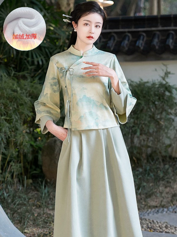 Sansui, demi-season retro warm set, Chinese style