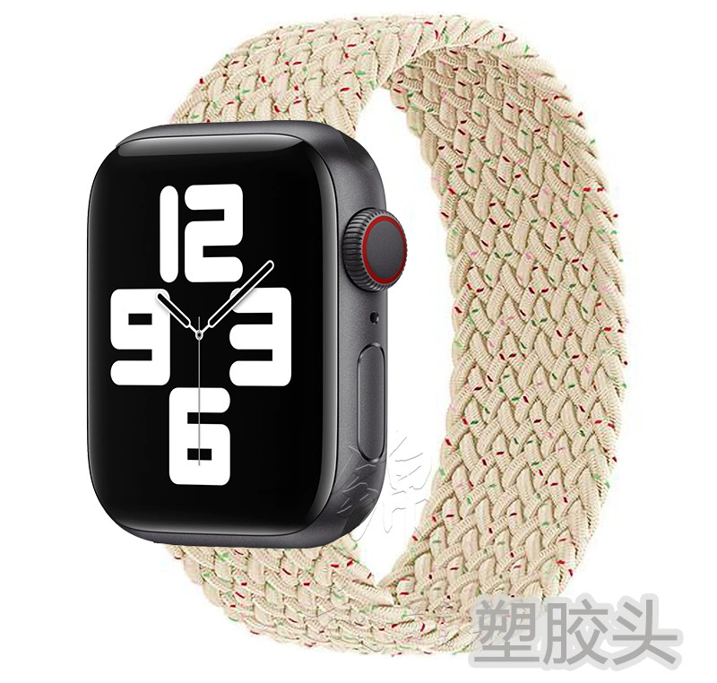 Ремешок для часов (Apple) нейлоновый тканый эластичный однослойный, 22 мм пластиковый разъем, длины 125–165 мм