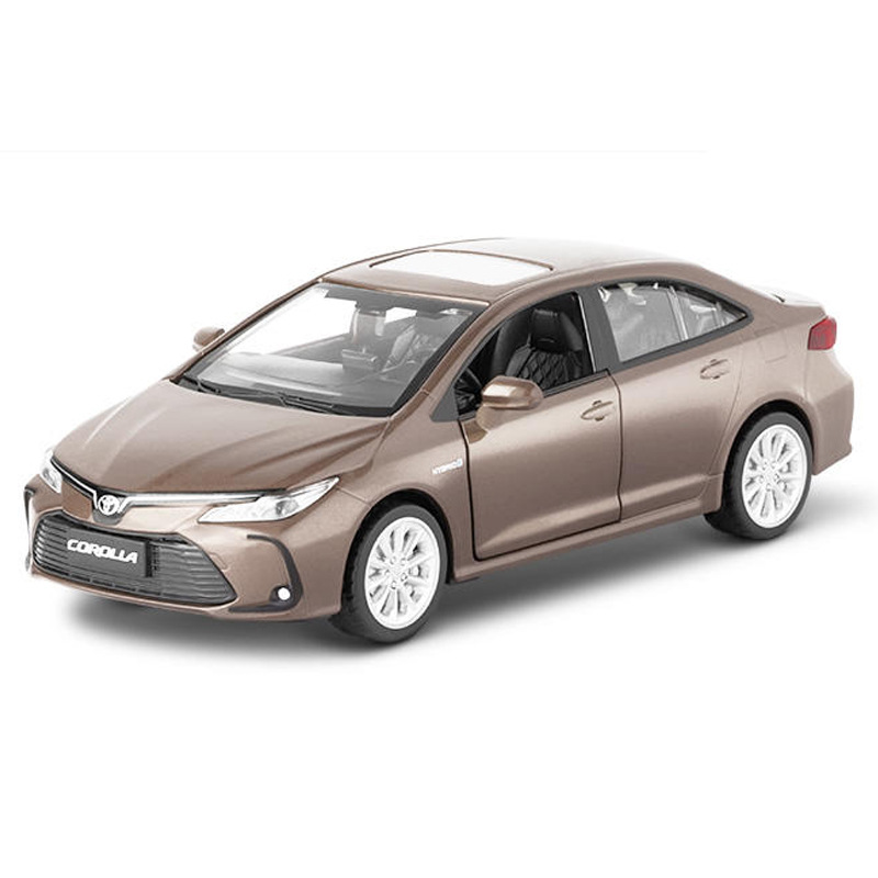 1:33 도요타 코롤라-실버 그레이-세단