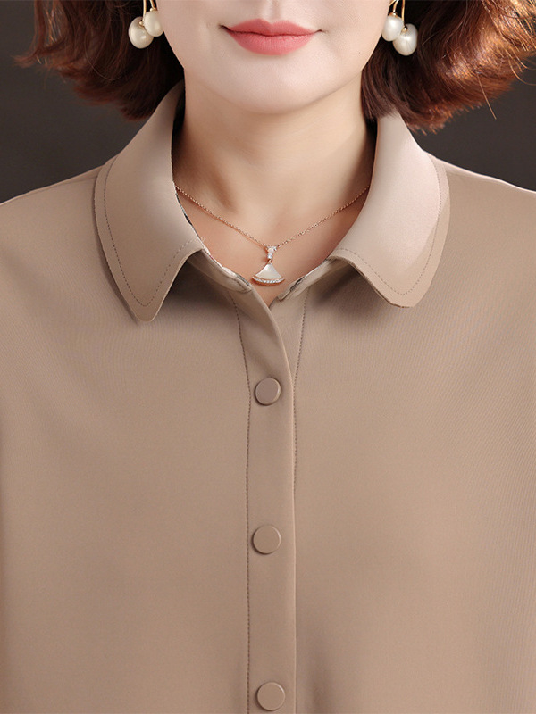 妈妈装秋装外套2025新款短款风衣中老年女装纯色休闲宽松上衣夹克|undefined
