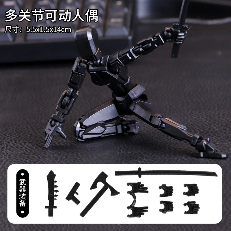 Muñecas móviles multiarticuladas impresas en 3D Lucky 13 muñecas móviles de todo el cuerpo robot descomprimir el mango para jugar artefactos mágicos
