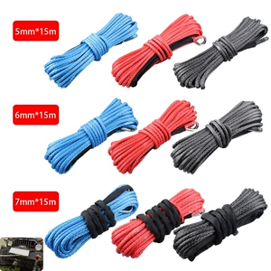 7700 funt elektrik bucurqad ipi, neylon, yüksək möhkəmlikli lif ipi 5/6/7mm x 15m