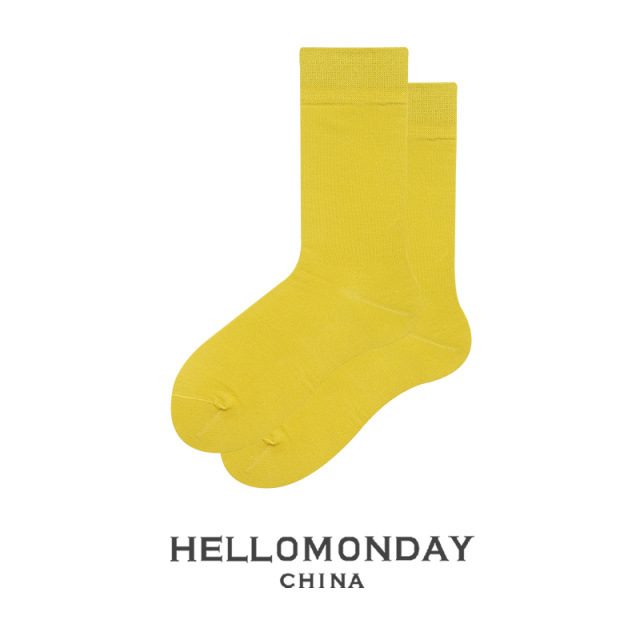 34012 Zhuji calcetines de dopamina de color sólido medias de hombre mediados de la pantorrilla ins moda estilo preppy mujeres retro japonesas