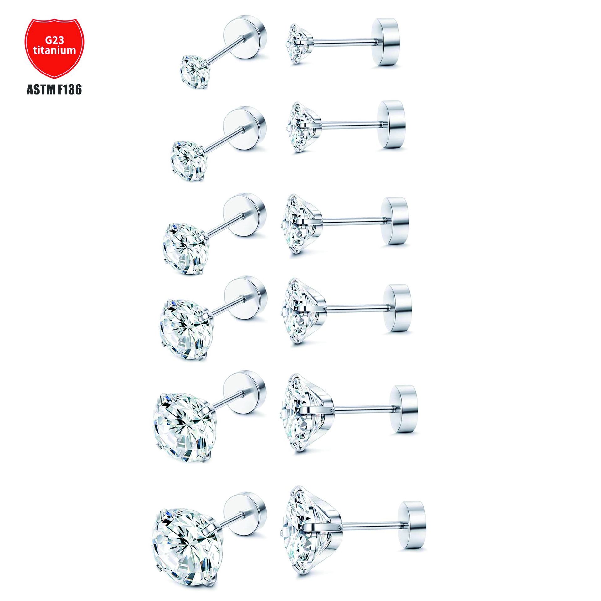 Pointed titanium steel lip stud product view