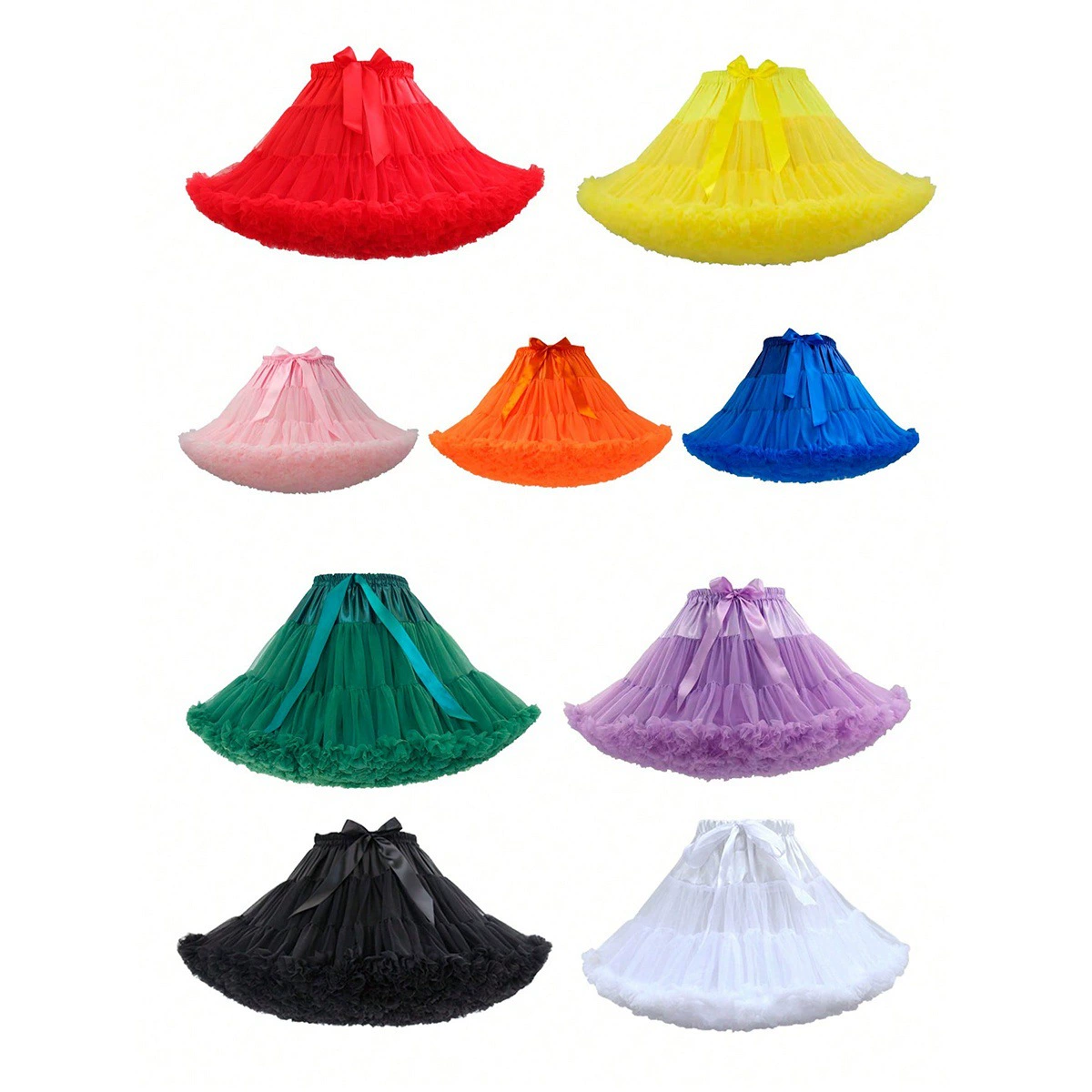 Новая пышная юбка в стиле Лолиты из сетки, 45 см, ультрапышная, для взрослых.
