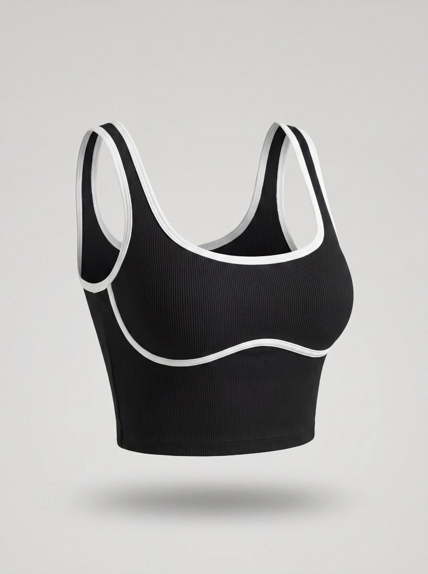 European and American Style Color-Blocking Sports Vest for Women, Wireless Beauty Back Yoga Vest Top, Slim Fit Running and Fitness Vest
